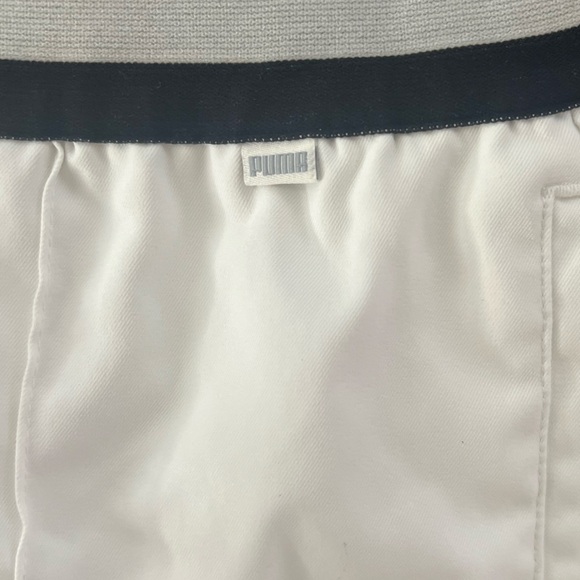 Puma White Women's Shorts with Black Waistband (Worn for Golf and Tennis) SZ:M - Picture 5 of 9